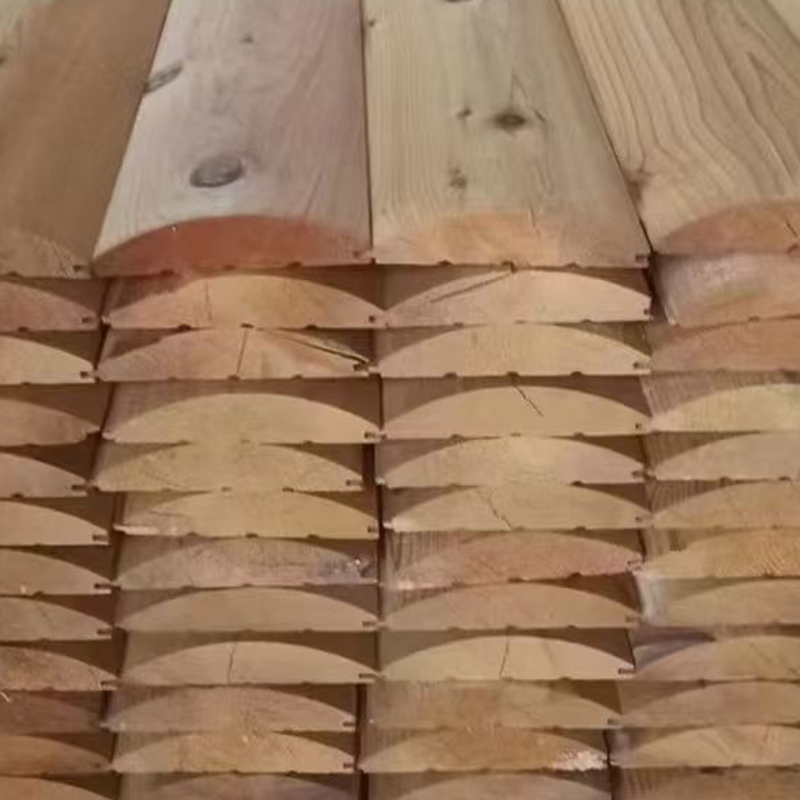 Vách gỗ Douglas Fir D-Log