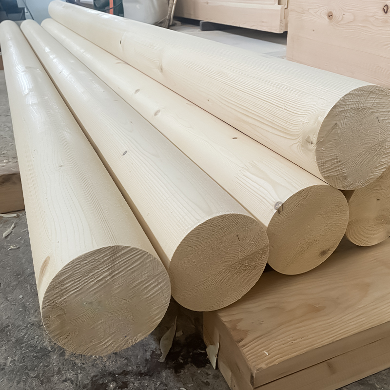 Cột Glulam tròn vân sam