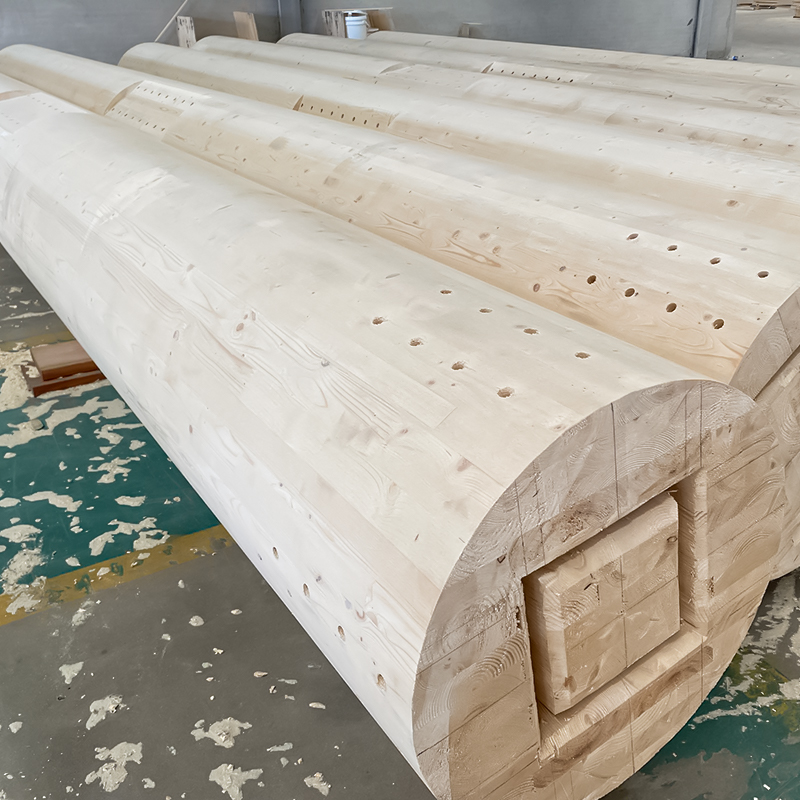 Cột Glulam tròn Douglas Fir Cột Glulam tròn Douglas Fir