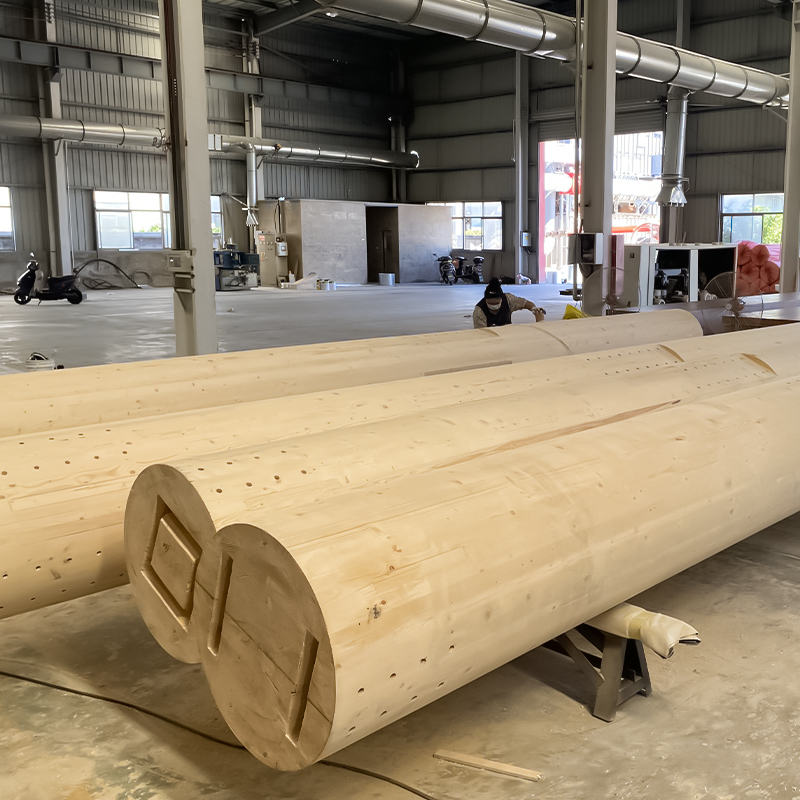 Cột Glulam tròn vân sam