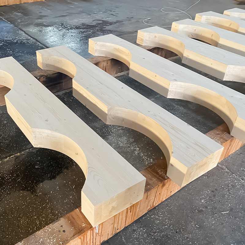 Gỗ thông Glulam hình đặc biệt