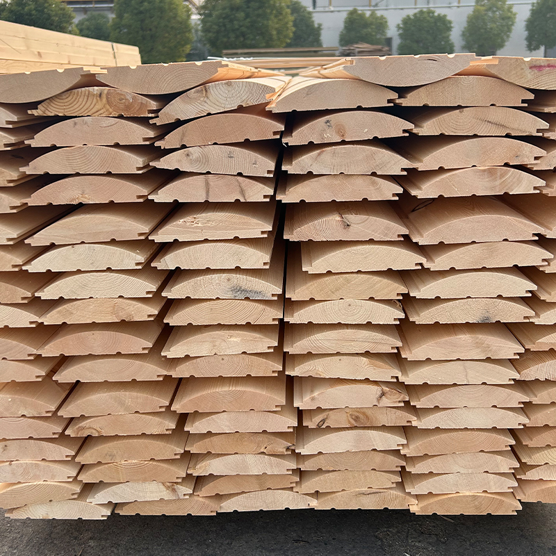 Vách gỗ Douglas Fir D-Log Vách gỗ Douglas Fir D-Log