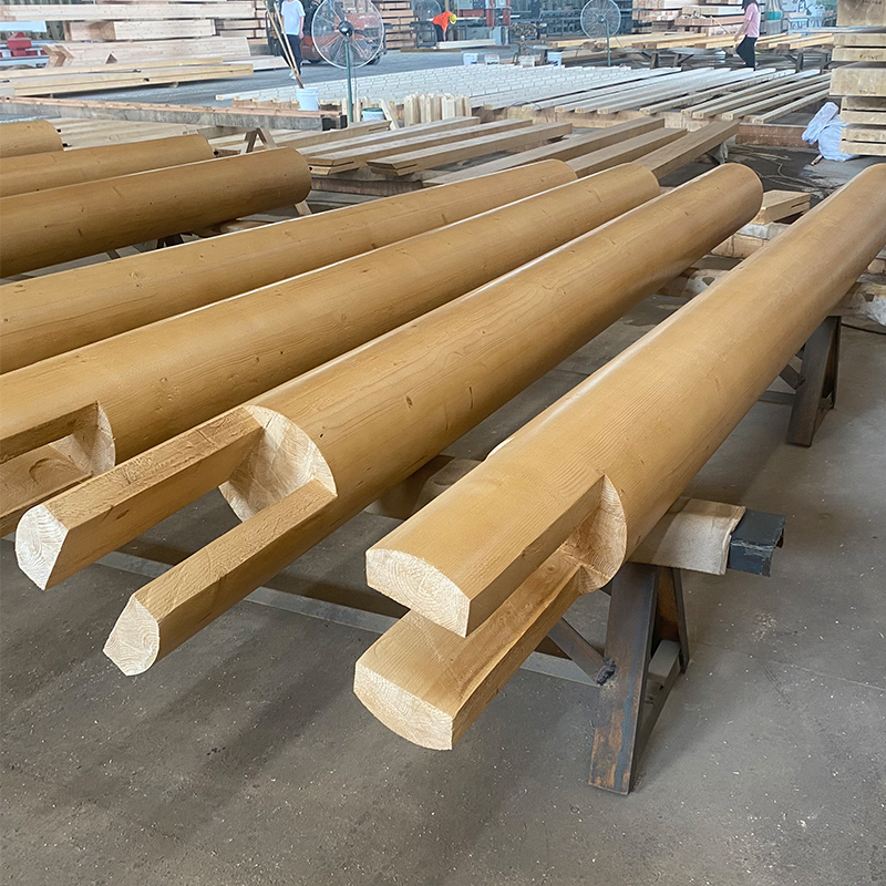 Cột Glulam tròn vân sam