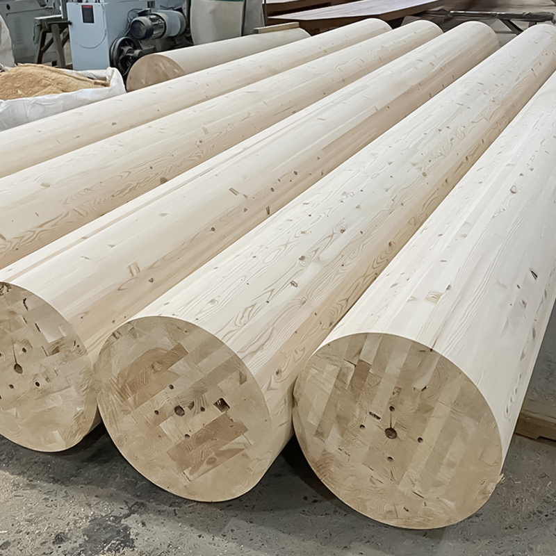 Cột Glulam tròn Douglas Fir Cột Glulam tròn Douglas Fir
